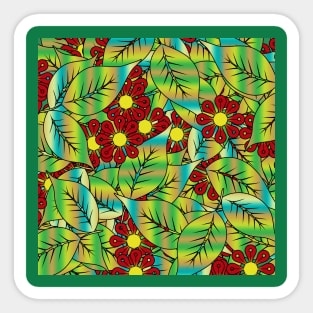 Foliage and flowers Sticker